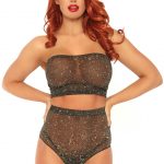 Completo top e panty in lurex - Leg Avenue