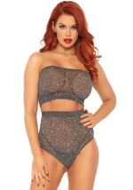 Completo top e panty in lurex - Leg Avenue