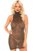 Minidress collo alto con lurex - Leg Avenue