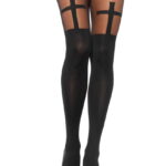 Collant neri velati con croci opache | Leg Avenue