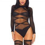 body-nero-manica-lunga-calze-intreccio-leg-avenue