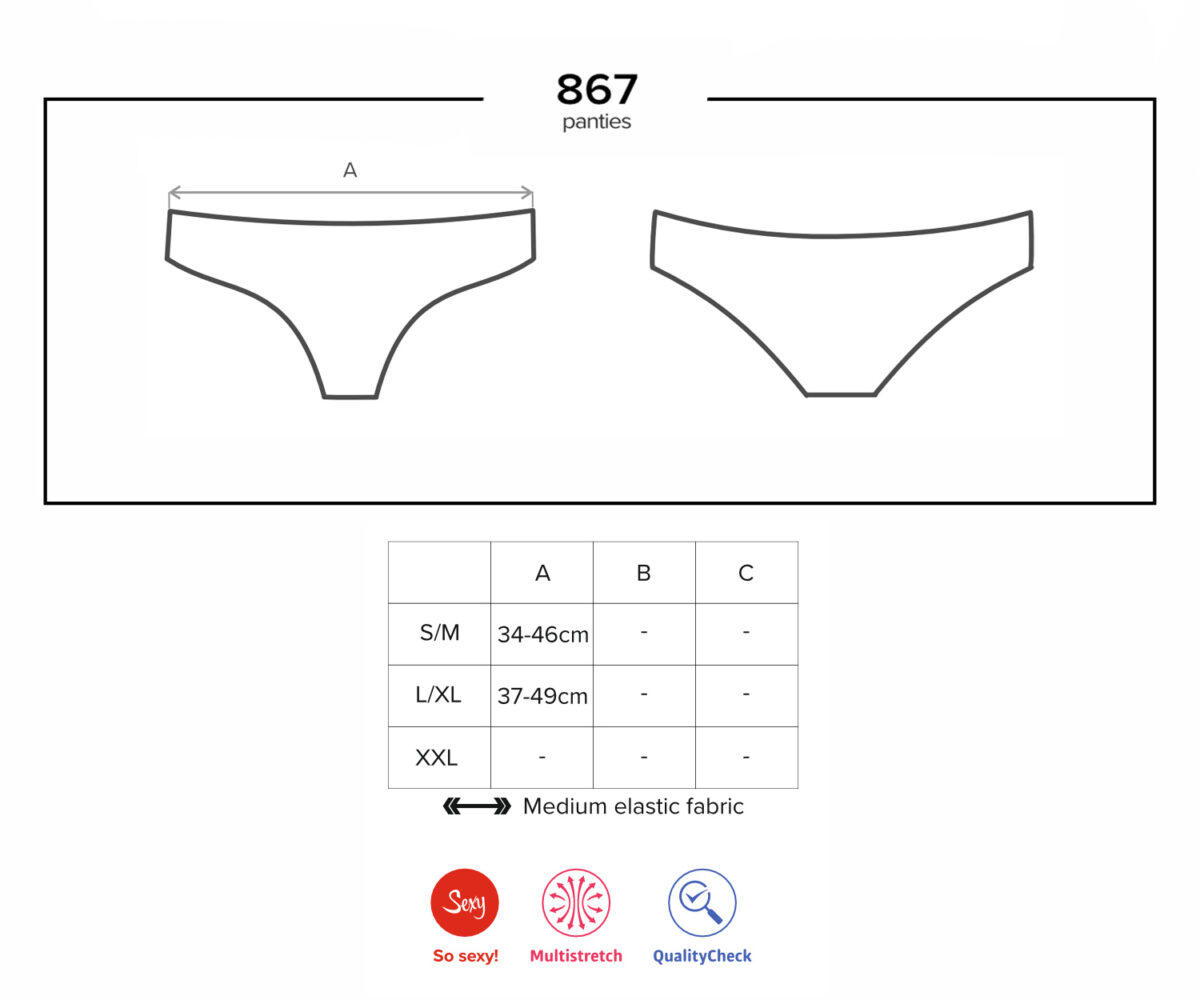 Taglie Mutadine nere con pietra blu 867-PAN-1 - Obsessive