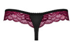 Tanga nero e porpora 842-THO-5 con pizzo - Obsessive