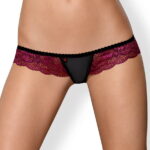 Tanga nero e porpora 842-THO-5 con pizzo Obsessive