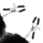 Pinze per capezzoli con piumino in marabù Darkness