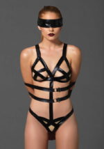 Body bondage effetto bagnato con manette e benda - Leg Avenue Kink