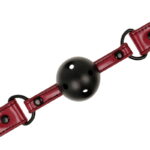 Ball Gag respirabile con fori Fetish Submissive Nero Rosso