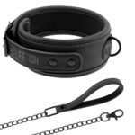 Collare bdsm in pelle vegana con guinzaglio | Fetish Submissive - immagine 2