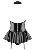 Corsetto effetto bagnato nero - obsessive