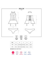 Corsetto nero con reggicalze "859-COR-1" | Obsessive - immagine 5