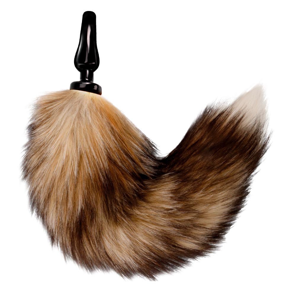 Plug-anale-in-silicone-coda-di-volpe plug anale in silicone con coda di volpe in pelliccia sintetica