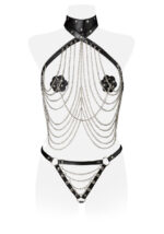 intimo bondage 3 pezzi con catene fronte