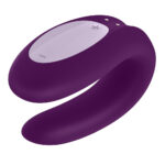 Vibratore bluetooth con telecomando e App Satisfyer double joy viola