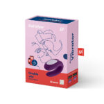 Vibratore bluetooth con telecomando e App Satisfyer double joy viola