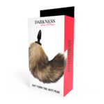 plug anale in silicone con coda in pelliccia sintetica di volpe