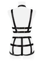 harness bondage 2 pezzi con pizzo stile vittoriano - grey velvet