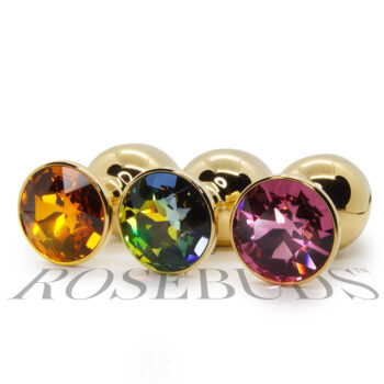 Butt plug anali oro pietra swarovsky rosebuds