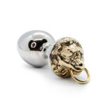 Plug anale - Anal plug acciaio con testa leone bronzo Rosebuds