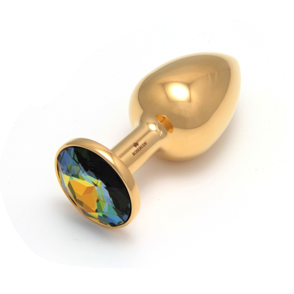 Plug-anale-Oro-con-swarovski-Los-Angeles-Rosebuds Butt plug acciaio placcato oro con swarovski Los Angeles - Rosebuds