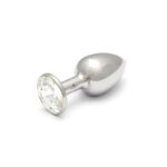 Plug anale Rosebuds in acciaio e swarovsky clear