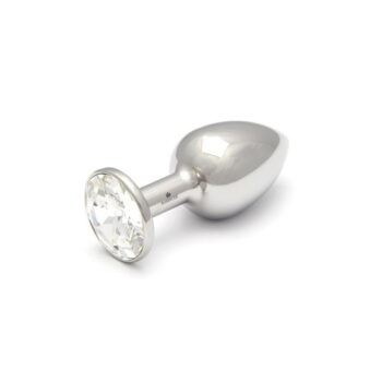 Plug anale Rosebuds in acciaio e swarovsky clear