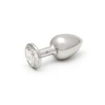 Plug anale Rosebuds in acciaio e swarovsky clear