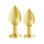 butt plug set 2 pezzi acciaio placcato oro - by riannes