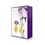 Plug anali set 2 pezzi acciaio color oro "Booty Plug Luxury Set" | Rianne's - immagine 6