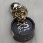 Plug anale - Anal plug acciaio con testa leone bronzo Rosebuds