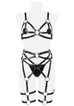 Harness bdsm set 3 pezzi kinky - Grey Velvet