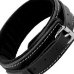 Collare BDSM in ecopelle con guinzaglio