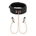 Collare BDSM con clip per capezzoli - Coquette