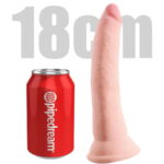 Dildo realistico tripla densita 18cm | King Cock - dimensione