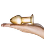 Plug anale in vetro arancione Over Easy Glas