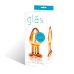 Plug anale in vetro arancione “Over Easy” | Glas - immagine 5