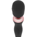 Vibratore Wand nero Akasha Rithual (testa frontale)