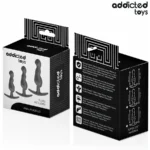 Set di 3 plug anali graduati ad onda Addicted Toys