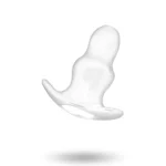 Dilatatore anale tunnel trasparente Addicted con doppio anello per dilatazione progressiva - dettaglio 3