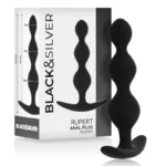 Anal Beads palline anali silicone Rupert Black&Silver (con scatola)