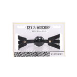 Confezione (frontale) Ball Gag BDSM con ecopelle e intagli Brat Sex & Mischief